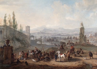 De terugkeer van de jacht, na ca. 1650 door Philips Wouwermans or Wouwerman
