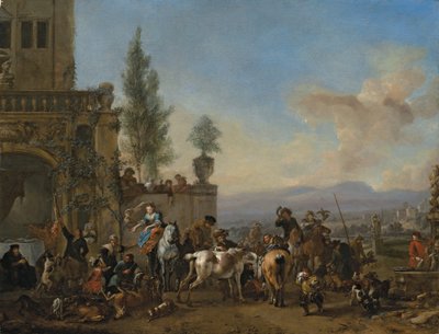 De terugkeer van de jacht door Philips Wouwermans or Wouwerman