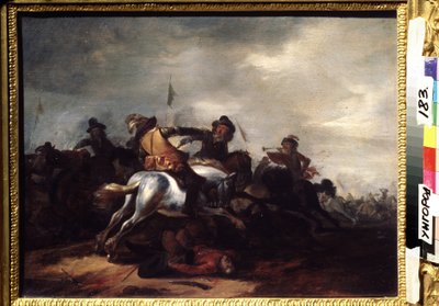 Een gevecht door Philips Wouwermans or Wouwerman