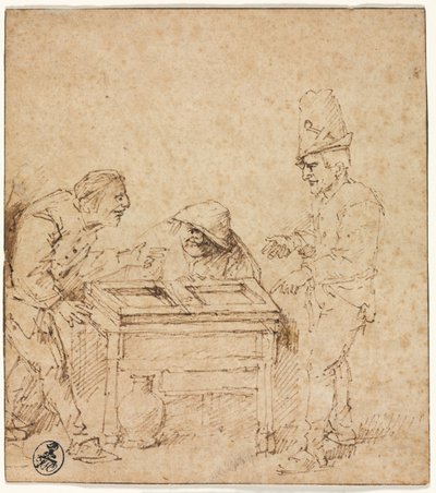 De Tric-Trac spelers, ca. 1660 door Philips de Koninck