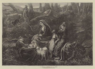 Een Highland Pastoraal, in de tentoonstelling van de Royal Academy door Phillip Richard Morris