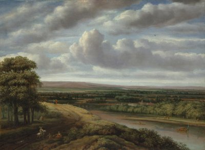 Een Uitgestrekt Bosrijk Landschap, 1670s door Phillips de Koninck