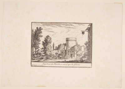 Italiaans: Sepolcro di Metella o sia Capo di Bove door Philothée Francois Duflos