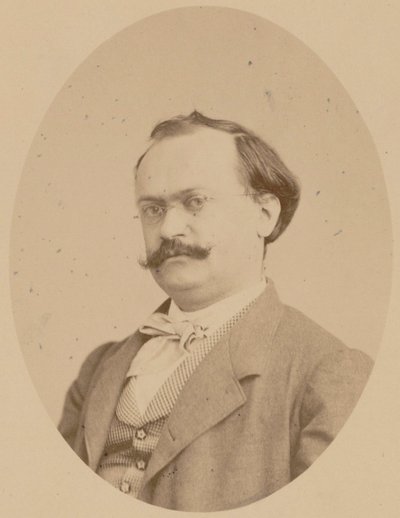 Portret van de componist Charles Lecocq 1832-1918, 1866 door Photo studio A. Legras.