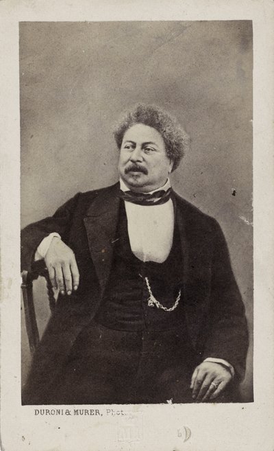 De auteur Alexandre Dumas père 1802-1870, 1870 door Photo studio Duroni and Murer.