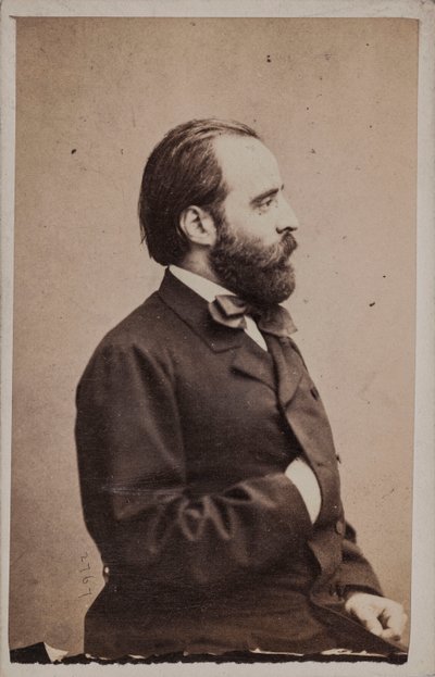 Portret van de dirigent en componist Angelo Mariani 1821-1873 door Photo studio Giulio Rossi and Giovan