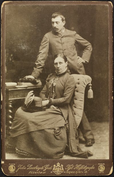Portret van Mette en Paul Gauguin door Photo studio Julie Laurberg and Franziska