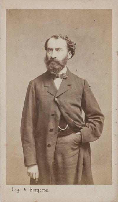 Portret van de componist Prosper Pascal 1825-1880, ca. 1875 door Photo studio Legé and Bergeron.