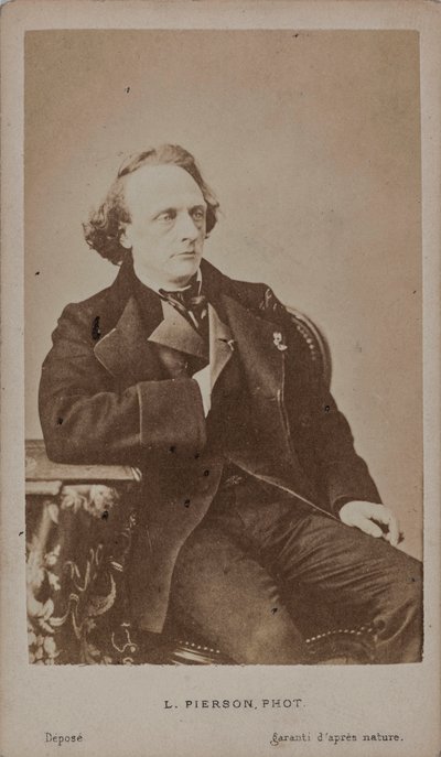 Portret van de pianist en componist Henry Litolff 1818-1891 door Photo studio Mayer and Pierson.