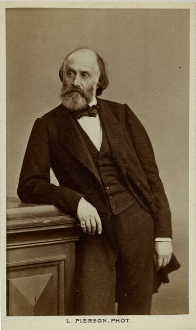 Portret van de dichter Victor de Laprade 1812-1883, ca. 1870 door Photo studio Mayer and Pierson.