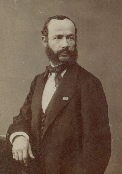 Portret van de violist en componist Henri Vieuxtemps 1820-1881, 1870s door Photo studio Nadar.
