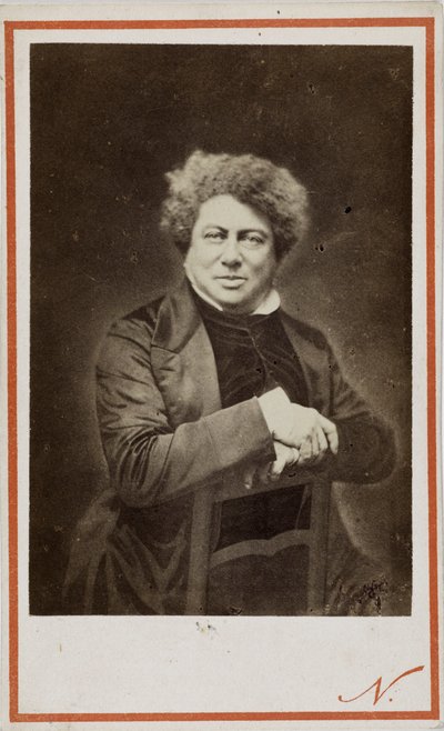 De auteur Alexandre Dumas père door Photo studio Nadar.