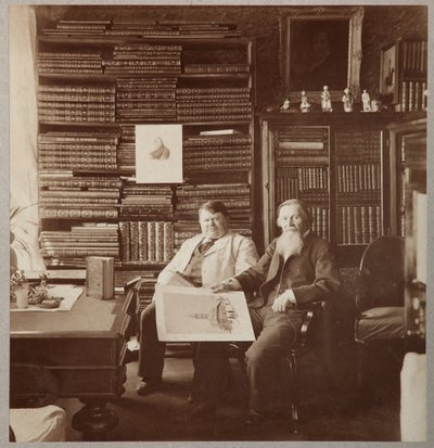 Pyotr Alexandrovich Yefremov en Alexey Petrovich Bakhrushin door Photo studio of Mikhail Volkov