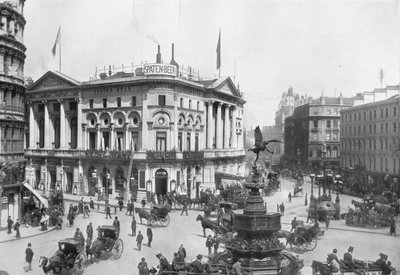 Piccadilly Circus, Westminster, Londen, c1910 1911 door Photochrom Co Ltd of London