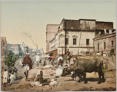 India. Calcutta. Harrison Road I met Groep Jogees, naar foto van Dr. Kurt Boeck door Photoglob Co. (Zurich, active c. 1890 1910)