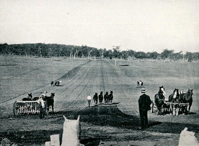 Leren boren en rollen aan Dookie Agricultural College, Victoria, ca. 1900, uit 