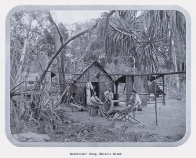 Houthakkerskamp, Melville Island door Photographer Australian