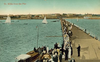 St Kilda vanaf de pier, Melbourne, Victoria, Australië door Photographer Australian