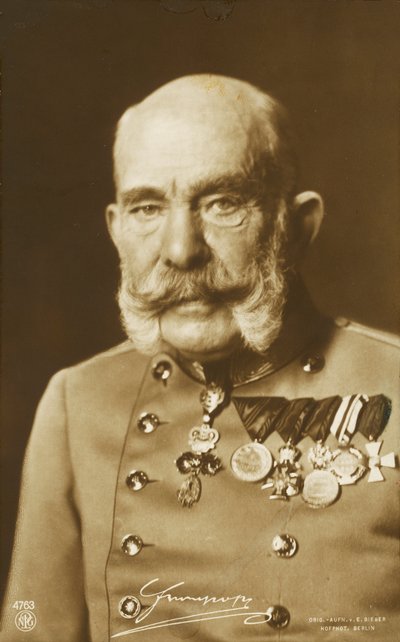 Keizer Franz Joseph I van Oostenrijk door Photographer Austrian
