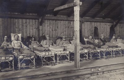 Gewonde Oostenrijks-Hongaarse soldaten, Eerste Wereldoorlog door Photographer Austrian