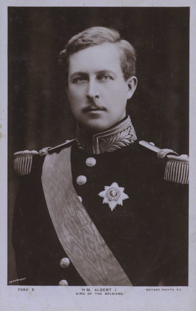Albert I, Koning van België door Photographer Belgian