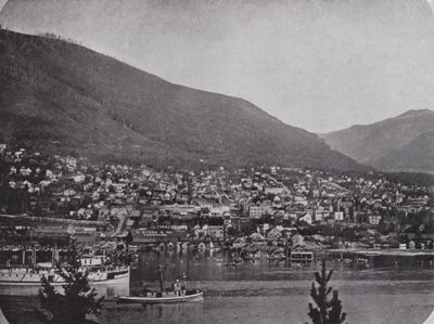 Nelson, vanaf de Kootenay River door Photographer Canadian