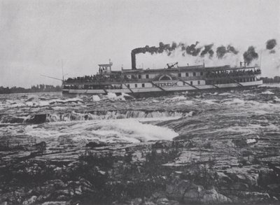 De Lachine Rapids schieten, rivier St. Lawrence door Photographer Canadian