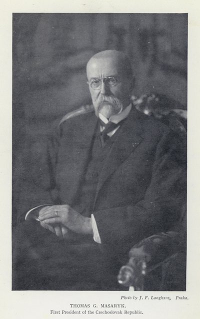 Tsjechoslowakije: Thomas G. Masaryk, eerste president van de Tsjechoslowaakse Republiek door Photographer Czech