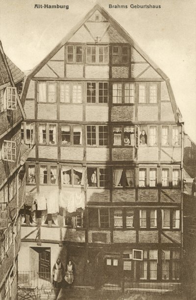 Geboorteplaats van Johannes Brahms, Hamburg, Duitsland door Photographer German