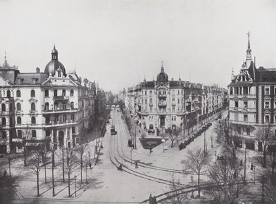Charlottenburg, Kurfürstendamm, hoek Uhland- en Grolmannstraat door Photographer German