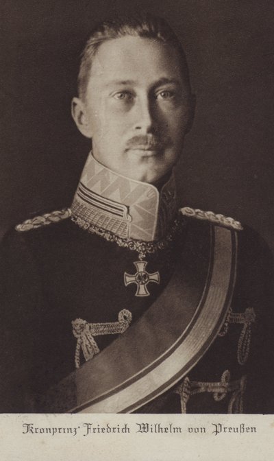 Kroonprins Wilhelm, oudste zoon van keizer Wilhelm II van Duitsland door Photographer German
