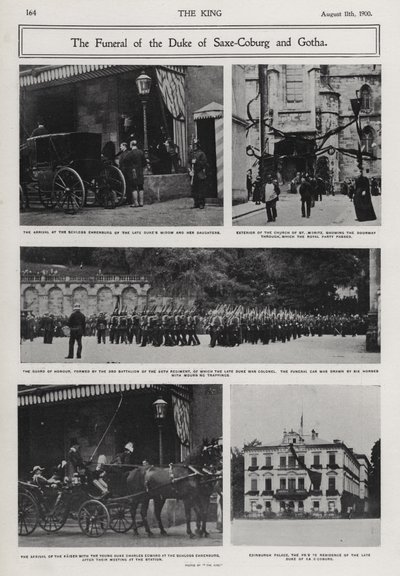 Begrafenis van Alfred, hertog van Saksen-Coburg en Gotha, tweede zoon van koningin Victoria en prins Albert, Coburg, Duitsland door Photographer German