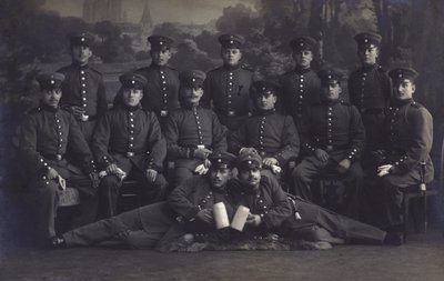 Groep Duitse soldaten door Photographer German
