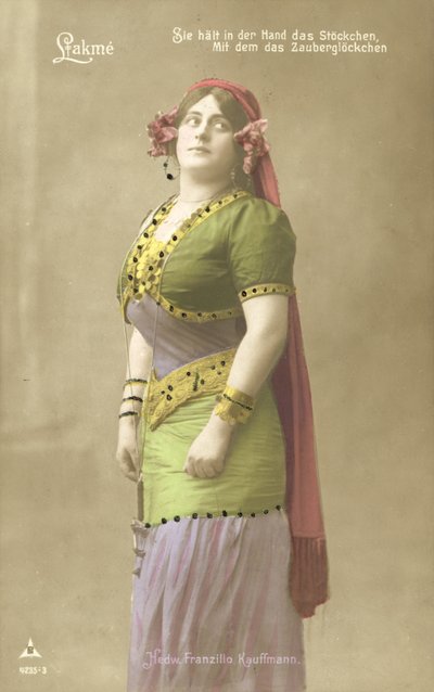 Hedwig Franzillo Kauffman als Lakme (kleur foto) door Photographer German