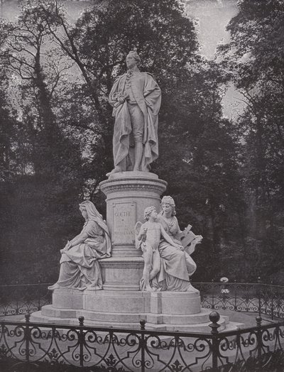 In Tiergarten, Goethe-monument door Photographer German