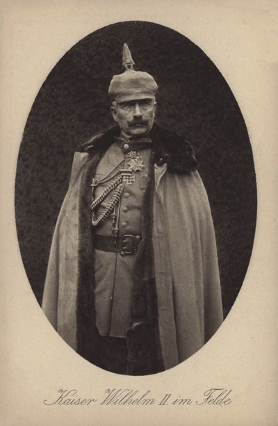 Kaiser Wilhelm II van Duitsland in militair uniform door Photographer German