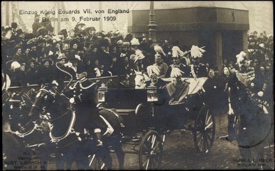 Koning Eduard VII van Engeland in Berlijn, 9 februari 1909 door Photographer German