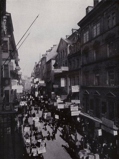 Leipzig: Petersstrasse tijdens de beurs door Photographer German