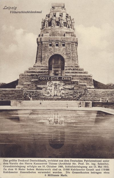 Monument voor de Slag bij de Naties (1813), Leipzig, Duitsland door Photographer German