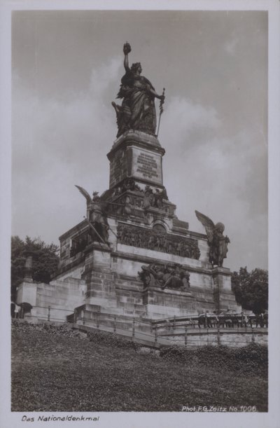 Nationaldenkmal, monument ter herdenking van de eenwording van Duitsland, Rüdesheim am Rhein, Hessen door Photographer German