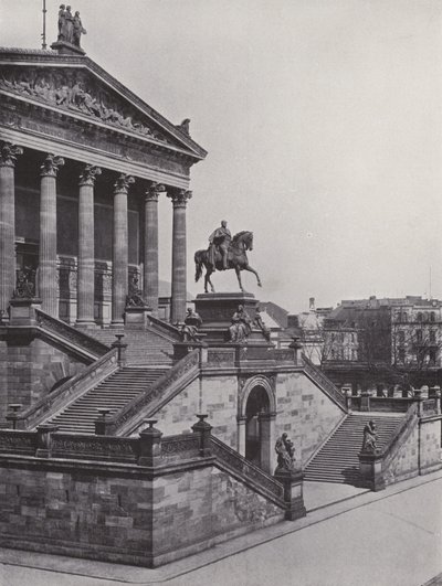 Nationale Galerie en monument van Friedrich Wilhelm IV door Photographer German