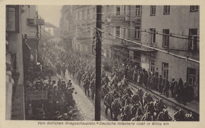 Bezetting van Vilnius, Litouwen, door Duitse troepen tijdens de Eerste Wereldoorlog door Photographer German
