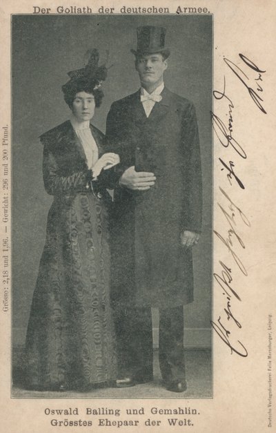 Oswald Balling en zijn vrouw, het langste getrouwde stel ter wereld door Photographer German