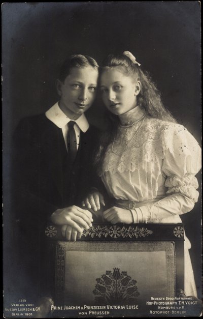 Prins Joachim en Prinses Victoria Luise door Photographer German