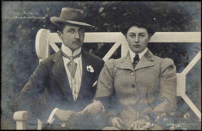 Prins en Prinses August Wilhelm van Pruisen door Photographer German