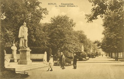 Siegesallee en standbeeld van Kaiser Wilhelm I, Berlijn door Photographer German