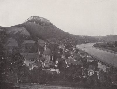 Stad en vesting Konigstein door Photographer German