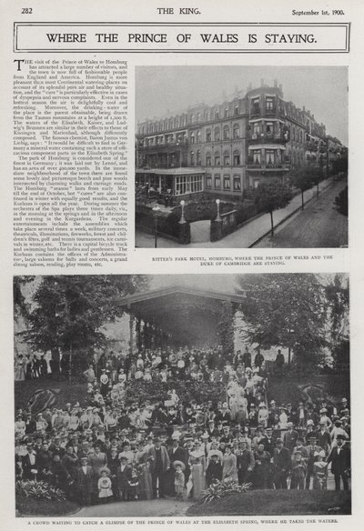 Bezoek van de Prins van Wales en de Hertog van Cambridge aan het kuuroord Bad Homburg, Duitsland door Photographer German