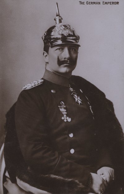 Wilhelm II, Duitse Keizer (zw/w foto) door Photographer German