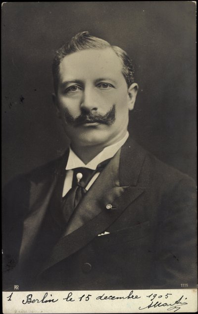 Jonge Keizer Wilhelm II, Portret, Snor, RPH door Photographer German
